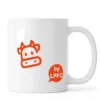 Mug rouge artisanal fait à la main en Franche-Comté, avec l'expression "T'as meilleur temps" imprimée en rouge et noir, cadeau original.