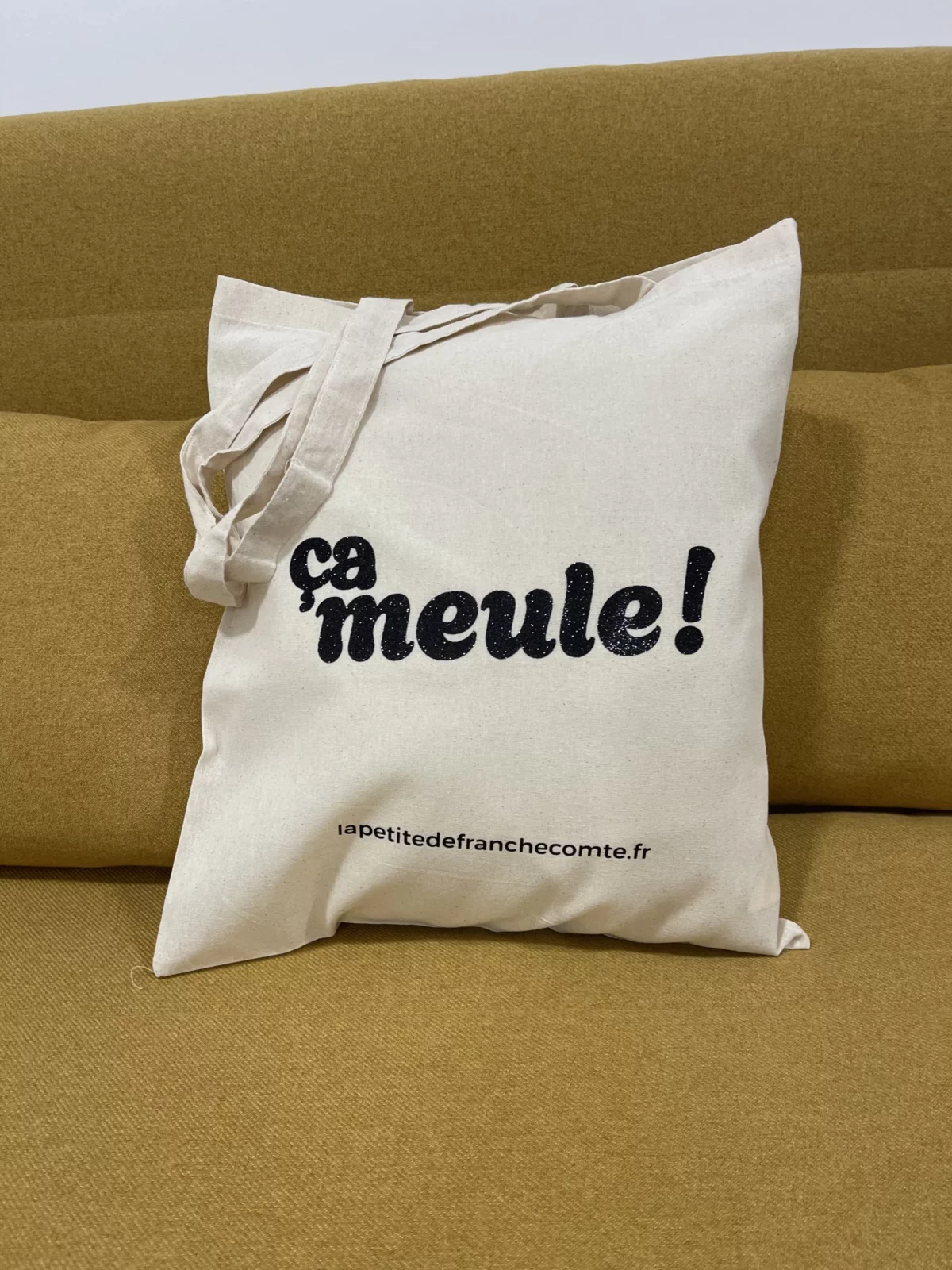 Tote bag "ça meule !" – noir pailleté