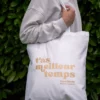 Tote-Bag Blanc Doré
