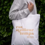 Tote-Bag Blanc Doré