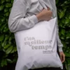 Tote-Bag Blanc Paillettes argentées