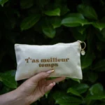 Pochette Beige & Doré Paillettes - T’as meilleur temps
