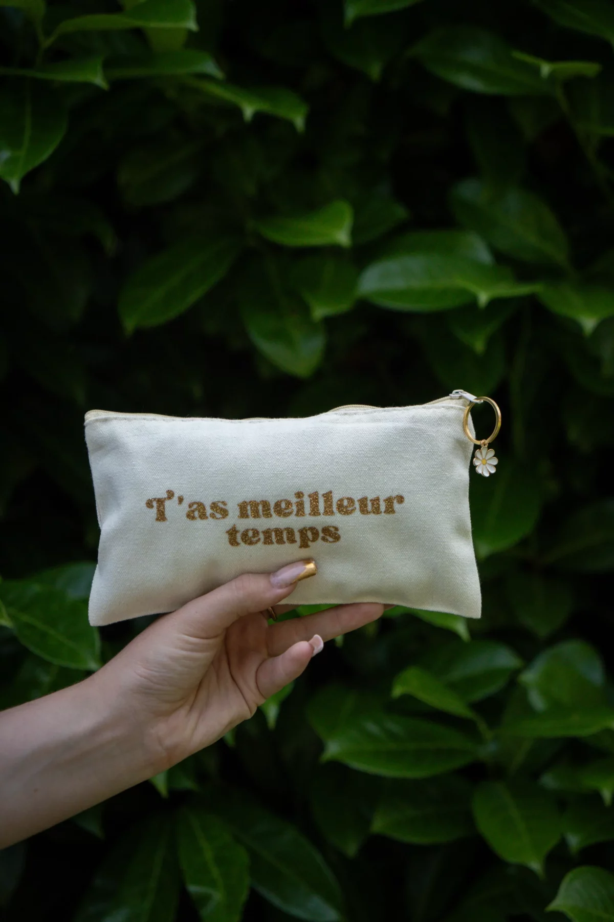 Pochette Beige & Doré Paillettes - T’as meilleur temps