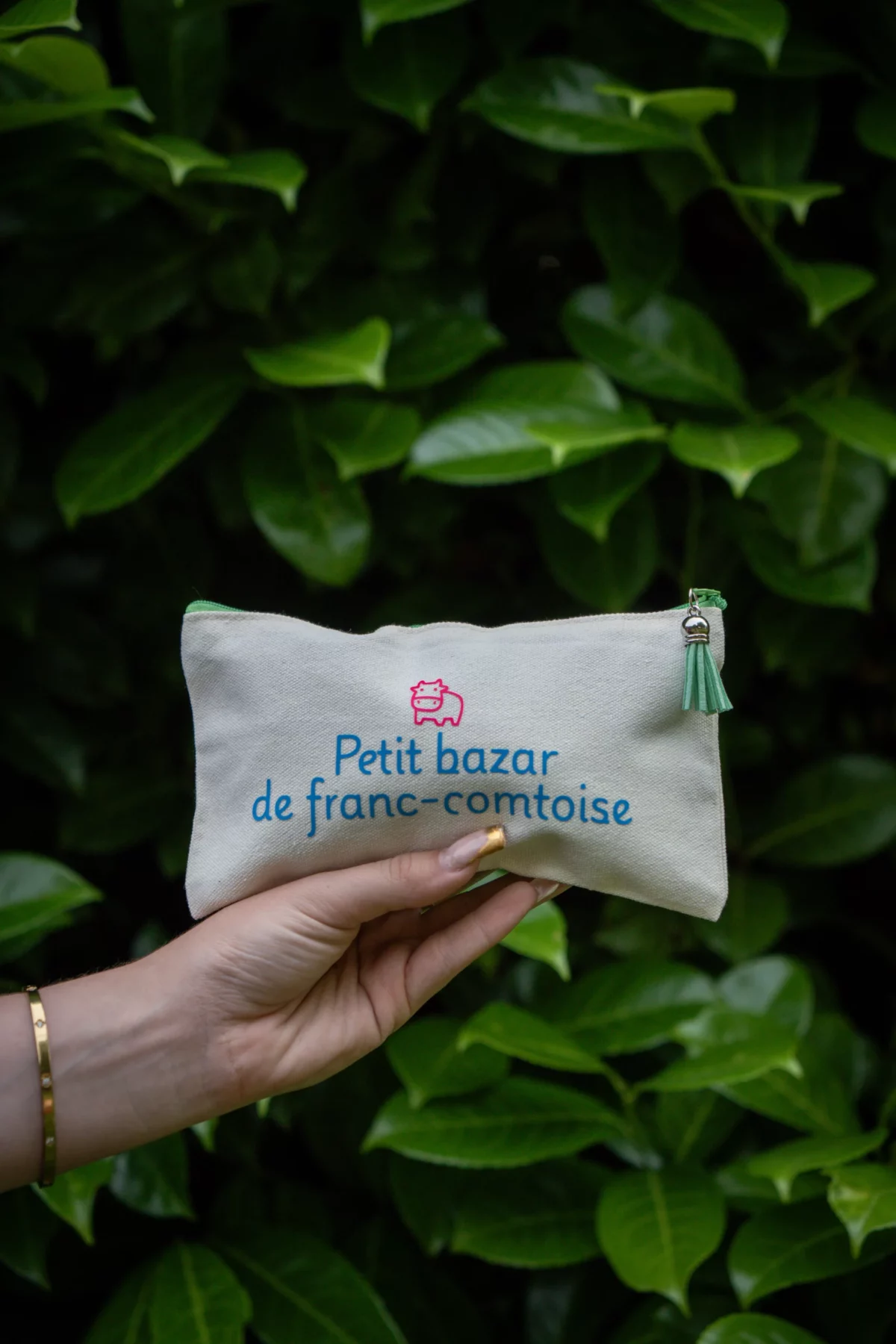 Pochette vert bleu rose Petit Bazar